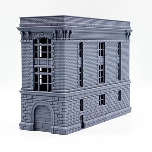 Modèle imprimé 3D de la caserne de pompiers Ghostbusters - Hook & Ladder Company 8 miniature architecturale à peindre