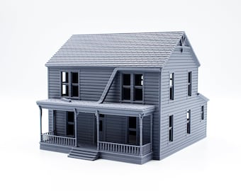 Michael Myers Halloween House 3d printed building model - paintable architectural miniature