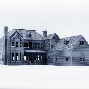 Scream Horror House 3d printed paintable architectural model