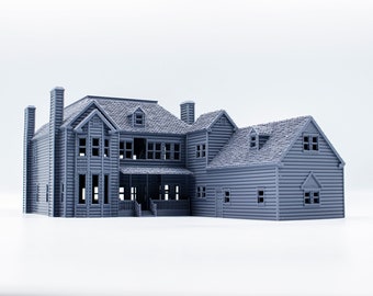 Scream Horror House 3d printed paintable architectural model