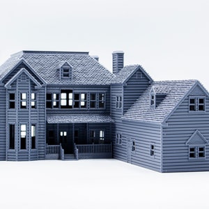 Scream Horror House 3d printed paintable architectural model image 3