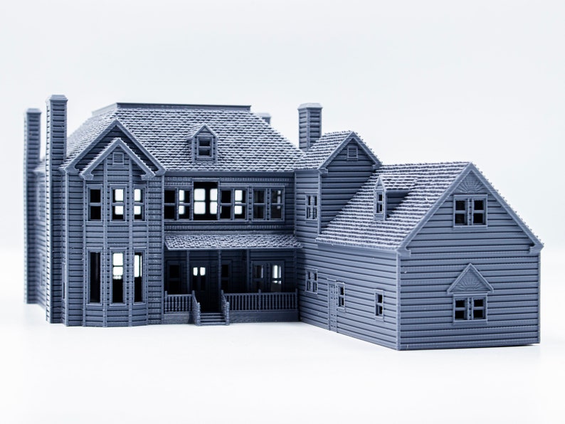 Scream Horror House 3d printed paintable architectural model image 3