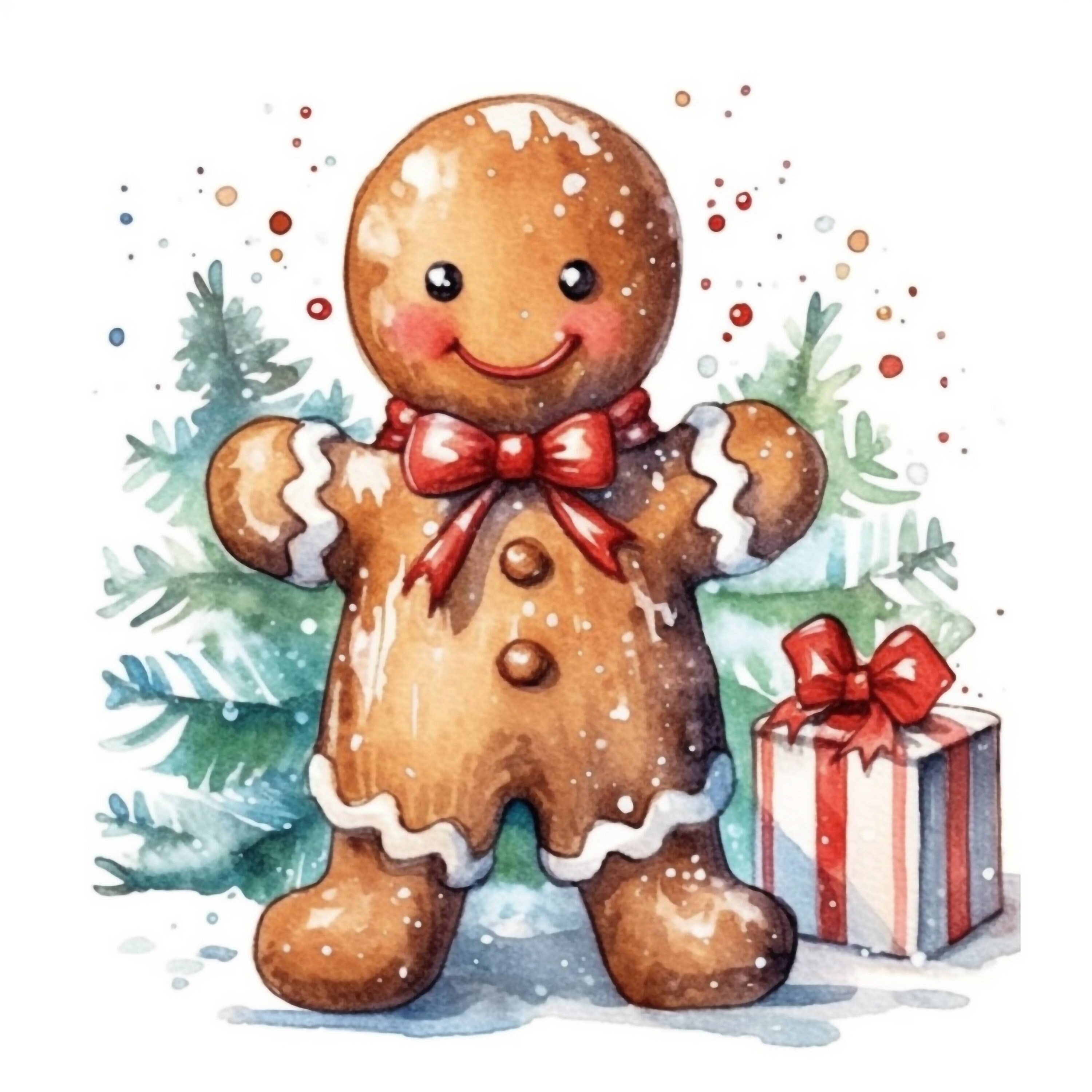 Watercolor Gingerbread 10 Digital Clipart Bundle High Quality Images ...