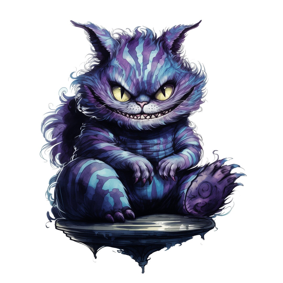 The Cheshire Cat Clipart - 10 Digital Clipart Bundle - High Quality ...