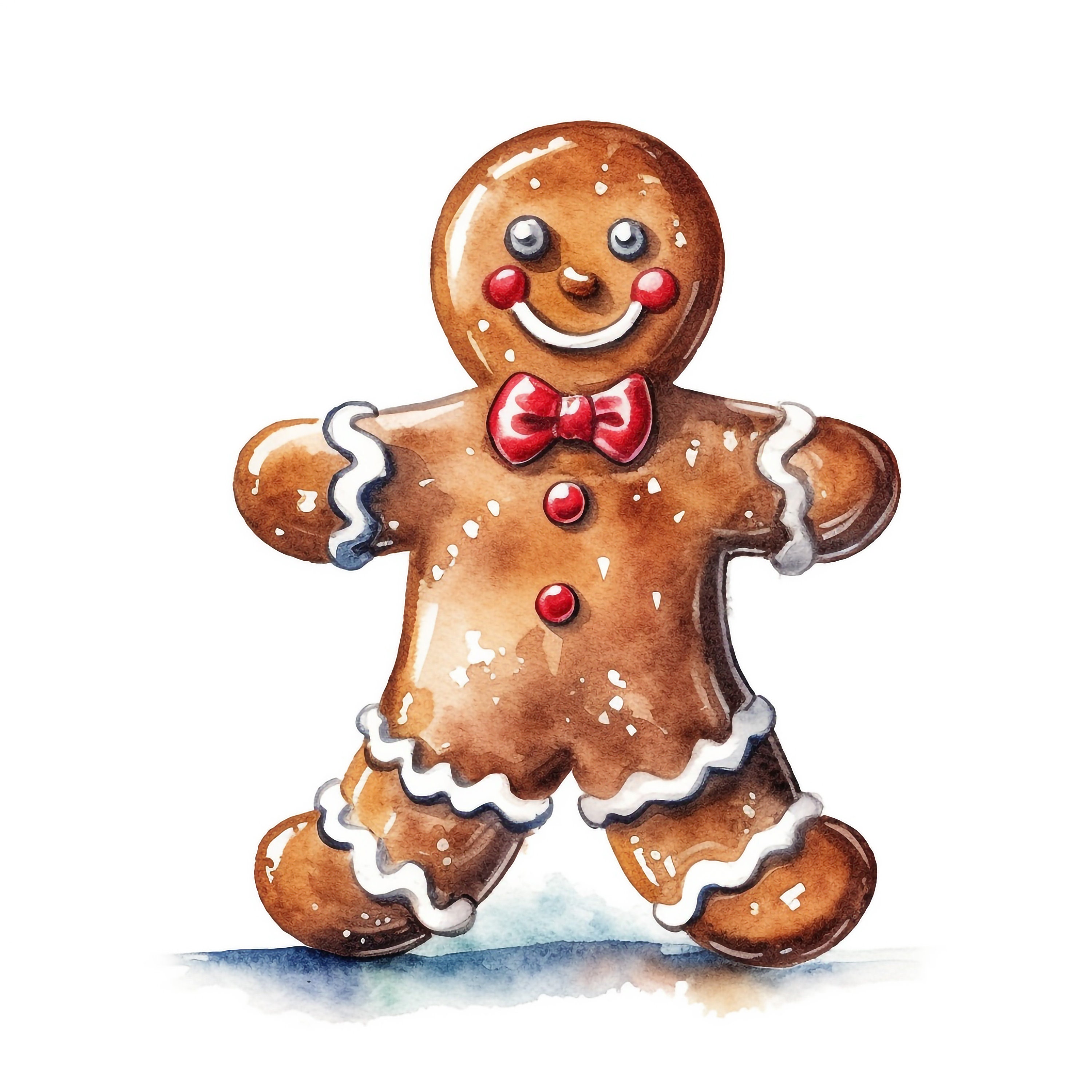 Watercolor Gingerbread 10 Digital Clipart Bundle High Quality Images ...