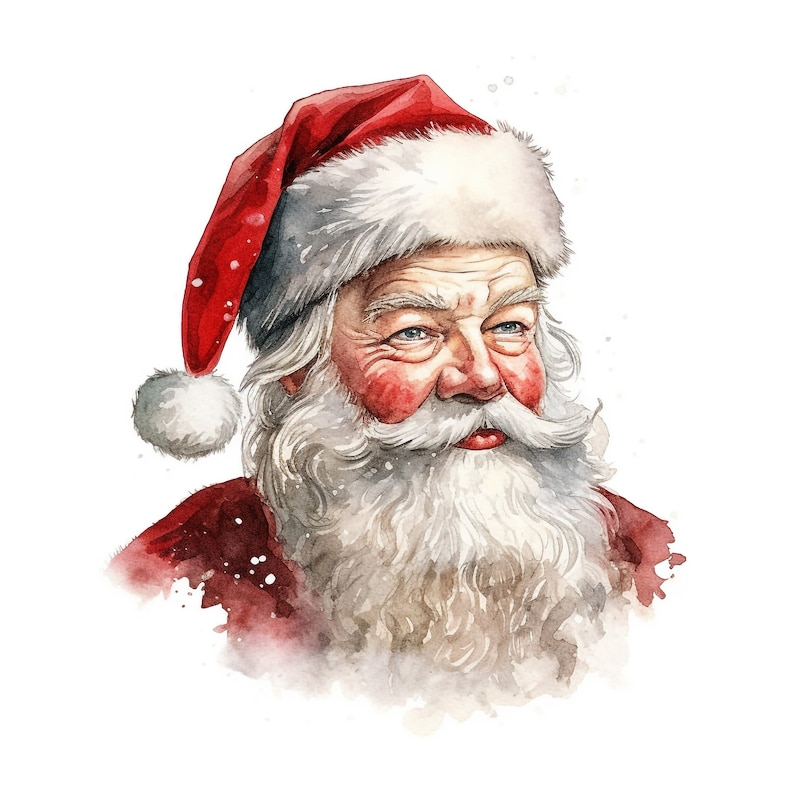 Clipart di Babbo Natale Pacchetto di 10 clipart digitali immagine 1