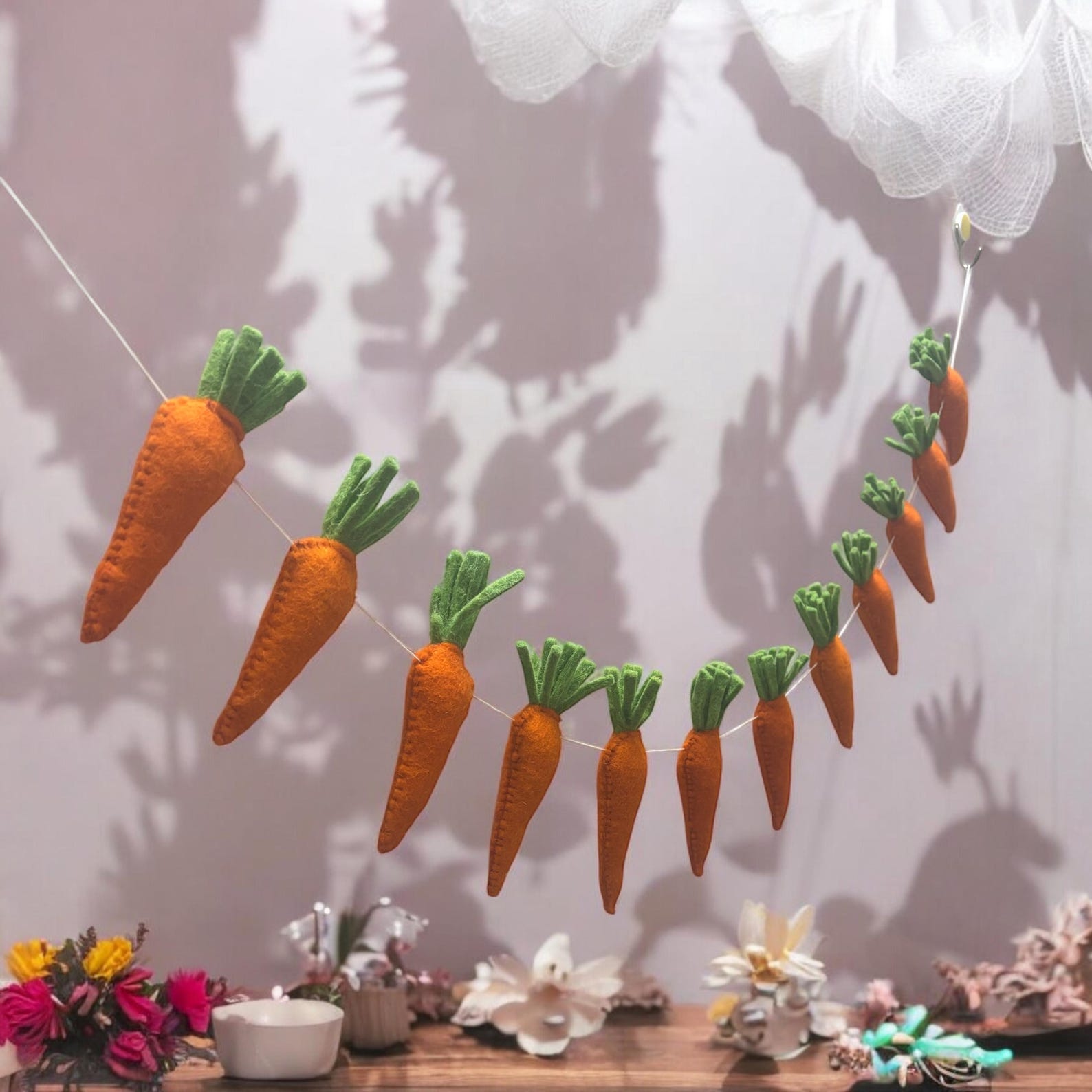 Easter Hanging Carrot Garland main image 1