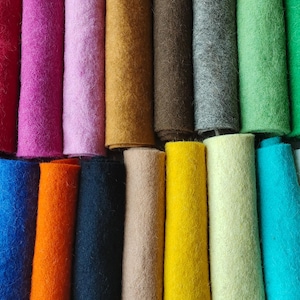Merino Wool Blend Felt Sheets: 6x8 Rainbow Fabric for DIY Craft
