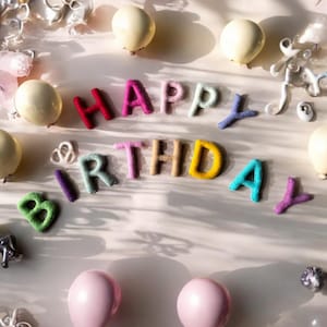 Happy Birth Day Garland/Banner/letters For Kids, Party Decor Birthday Mantle, Multicolor