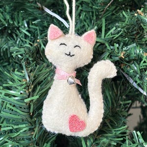 Cat Ornament Christmas Decor,  Kitty Cat Ornament,  Cute Cat Lady Gift,  Small Christmas Tree Decoration