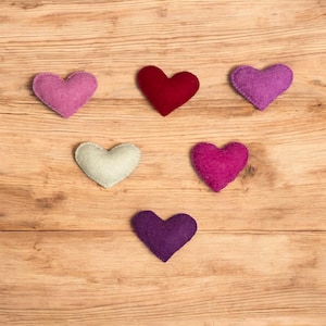 Felt Hearts & Pom Poms – Wool Felt Heart Balls for DIY Garland, Crafts, Nursery Decor