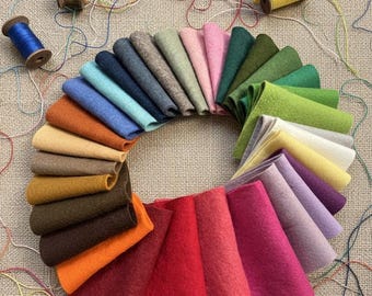 Fogli di feltro in misto lana merino: tessuto arcobaleno 6x8 per lavori fai da te