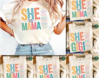 Sie ist Mama Png-Bundle: Retro Mama Design (Digitaler Download)