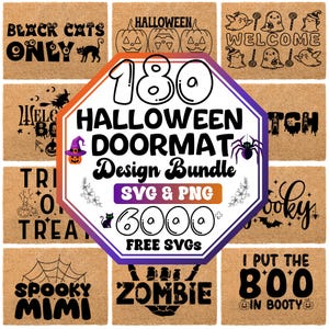 Halloween Doormat SVG Bundle: Spooky Welcome Sign (Digital Download)