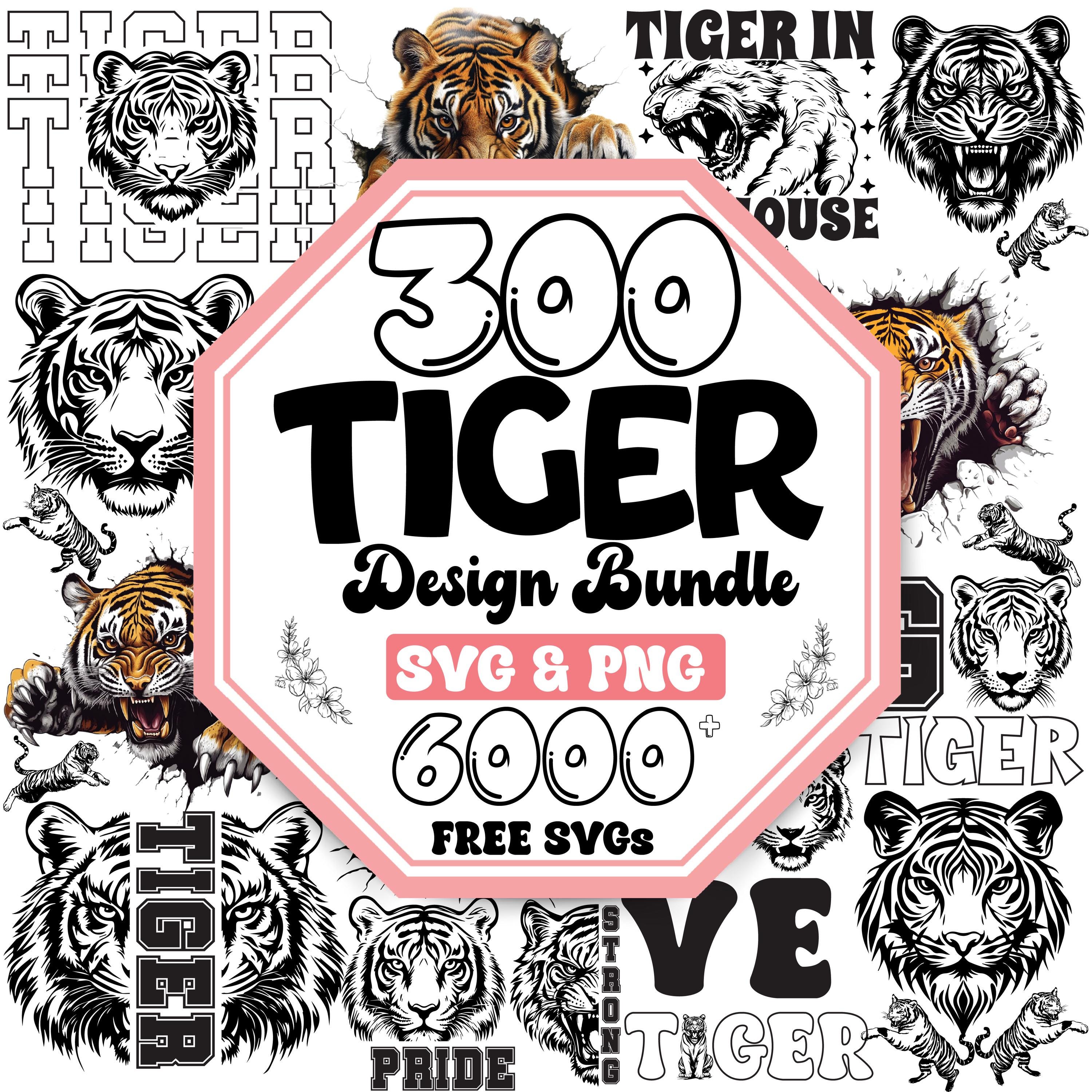 Tiger SVG Bundle: Face, Paw, Claw, Safari Designs (Digital Download)