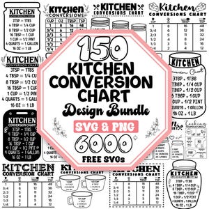 Kitchen Conversion Chart Svg | Kitchen Chart Svg | Kitchen Measurements Svg | Kitchen Svg | Kitchen Png |Kitchen Cheat Sheet Svg|Cooking Svg