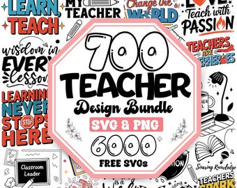 Teacher SVG Design Bundle: School & Appreciation Graphics (Digital Download)