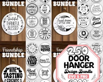 Farmhouse Welcome Sign SVG Bundle: Door Hanger Designs (Digital Download)