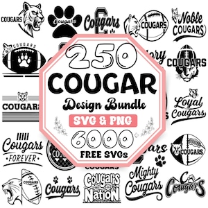 Ensemble SVG couguar | Aller à SVG couguars | SVG animal | mascotte couguars SVG | animal sauvage | SVG pattes de couguar | SVG gros chat | lion des montagnes SVG