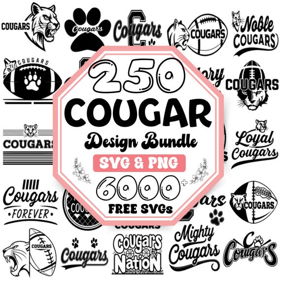 Cougar Animal Svg Bundle |Cougars Svg |Animal Svg |Cougars Png Bundle |Wild Animal Svg |Cougars Paw Svg |Animal Png |Mountain Lion Svg