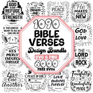 Bijbelvers SVG-bundel: christelijke schriftontwerpen (digitale download)
