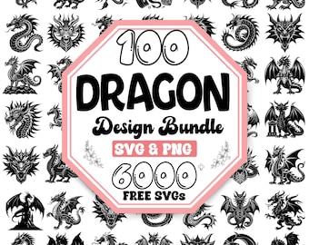 Dragon Graphics SVG Bundle: Silhouette Designs (Digital Download)