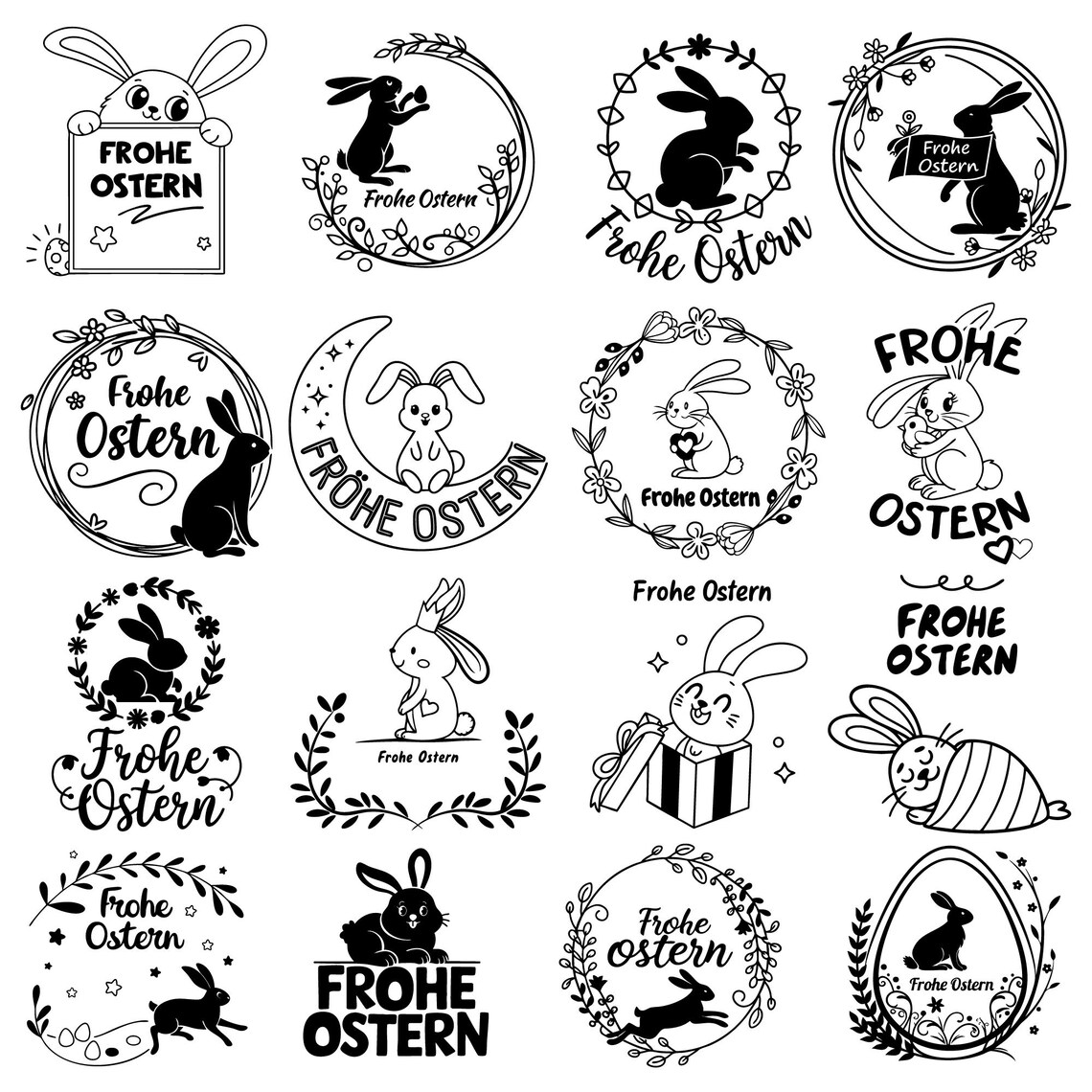 German Easter Svg Bundle |happy German Easter Svg |german Sayings Svg ...
