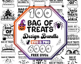 Halloween Treat Bag SVG Bundle: Spooky Candy Designs (Digital Download)