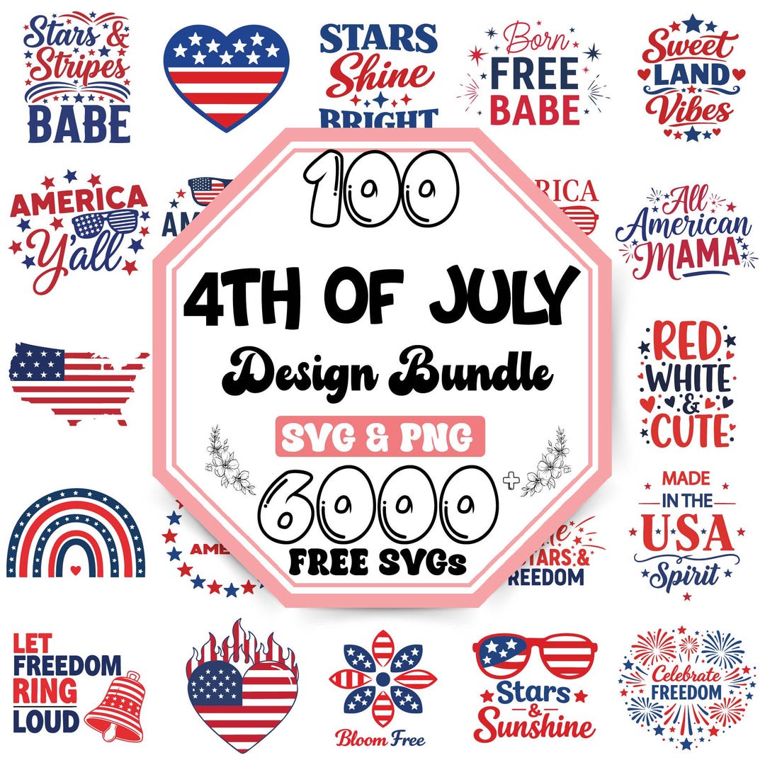 4th of July SVG Bundle |happy Independence Day Svg |american Flag Svg ...