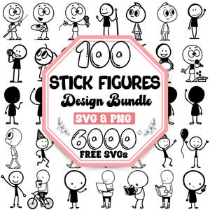 Stick Figure SVG Bundle: Family & Life Designs (Digital Download)