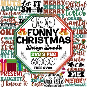 Funny Christmas SVG Bundle: Holiday Designs (Digital Download)