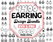 Leather Earring SVG Bundle: Laser Cut Faux Leather Designs (Digital Download)