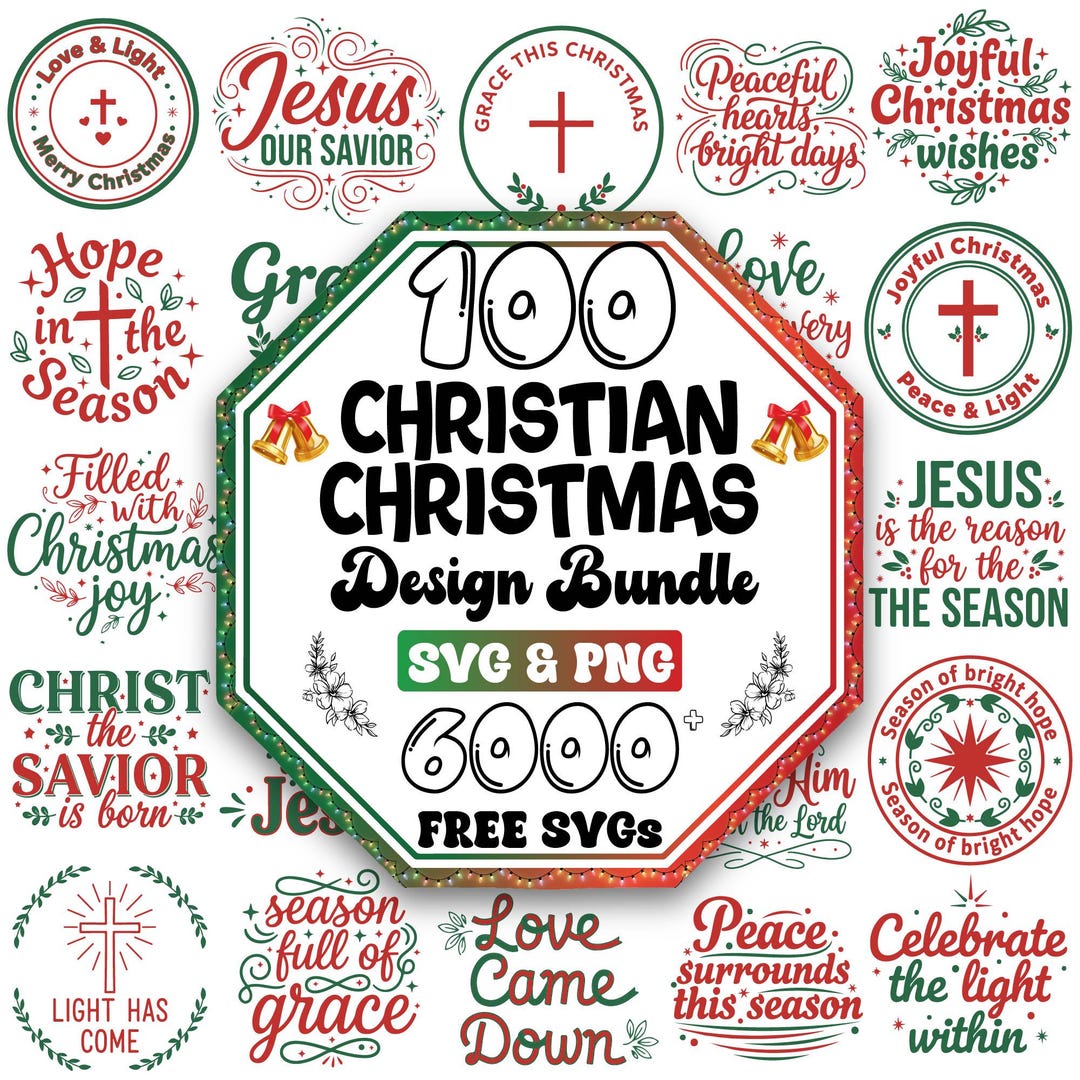 Christian Christmas SVG Bundle | Jesus, Bible Verse Designs (digital ...