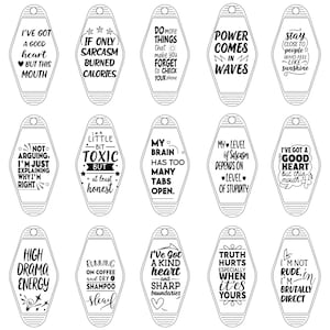 Snarky Motel Keychain Svg Bundle |Retro Motel Keychain Svg |Sarcastic Motel Keychain Svg |Keychain Quotes |Vintage Keychain |Sarcastic Quote image 3