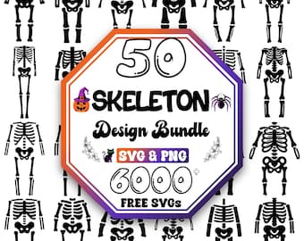 Skeleton SVG Bundle | Halloween Spooky Designs (Digital Download)