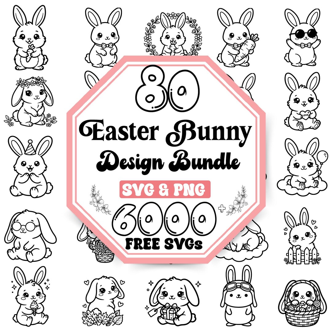 Easter Bunny Svg Bundle |happy Easter Svg |cute Bunny Svg |easter Bunny ...