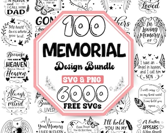 Memorial SVG Bundle: Memory Quotes (Digital Download)