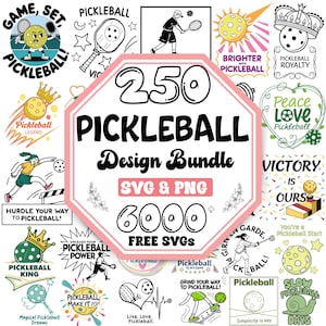 Pickleball SVG Bundle: Paddles, Shirts, Funny Quotes (Digital Download)