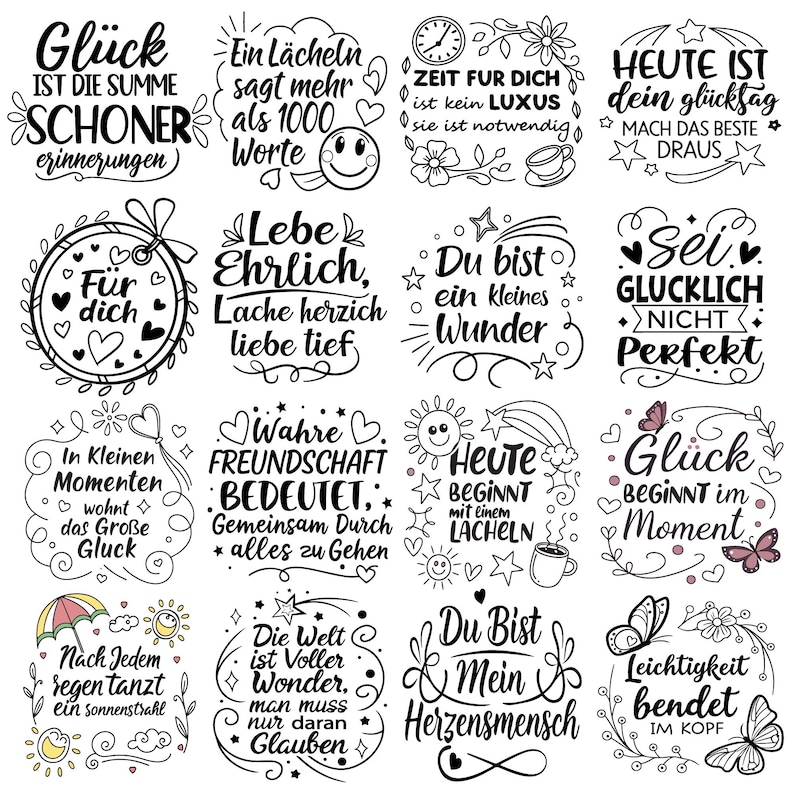 German Plotter Svg Bundle German Saying Svg Bundle |German Craft Quotes |German Thank You Svg (Digital Download) image 3
