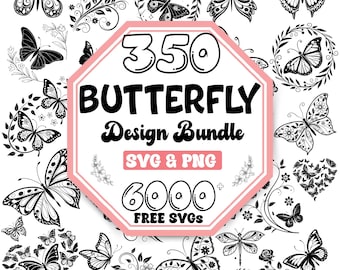 Butterfly SVG Bundle: Papercut Template, Laser Cut File (Digital Download)