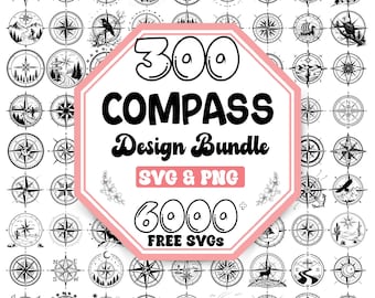 Compass SVG Bundle: Vintage Nautical & Adventure Designs (Digital Download)