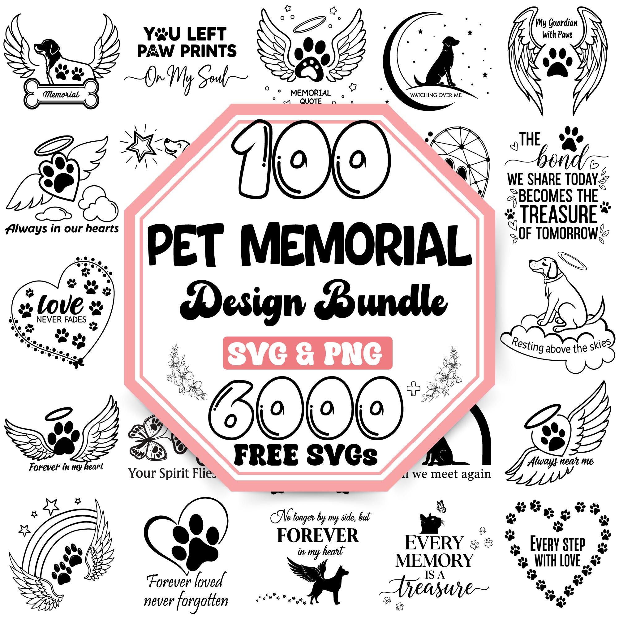 Pet Memorial SVG Bundle | Remembrance Quotes, Animal Loss (digital ...