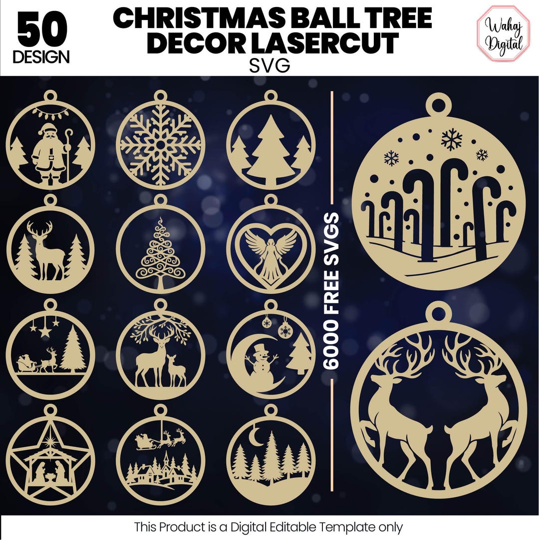 Christmas Ornament SVG Bundle | Laser Cut Tree Decor (digital Download ...