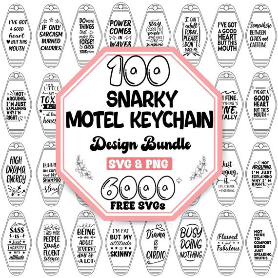 Snarky Motel Keychain Svg Bundle |Retro Motel Keychain Svg |Sarcastic Motel Keychain Svg |Keychain Quotes |Vintage Keychain |Sarcastic Quote