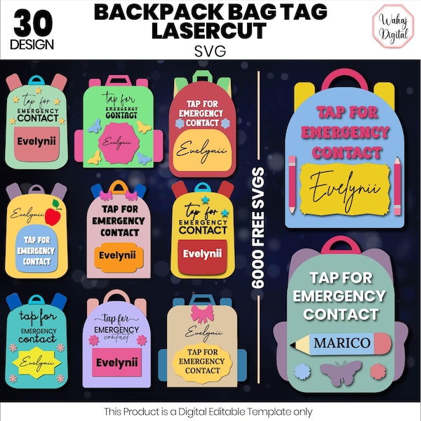 Backpack Tags - Etsy