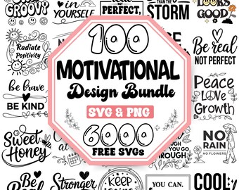 Motivational Quotes SVG Bundle | Positive Affirmations (Digital Download)