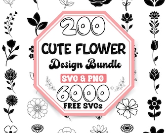 Cute Flower Svg Bundle |Flower Silhouette Svg |Botanical Svg |Floral Svg |Rose Svg |Wildflower Svg |Elegant Flower |Cute Nature Floral Svg
