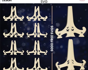 Easel Stand SVG Bundle: Laser Cut Frame Holder (Digital Download)