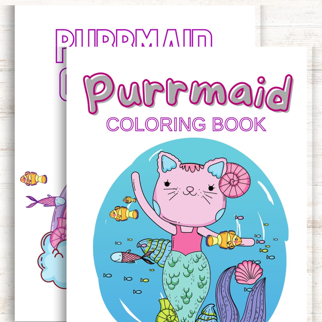 Purrmaid Coloring Book Purrmaid Colour Printable - Etsy