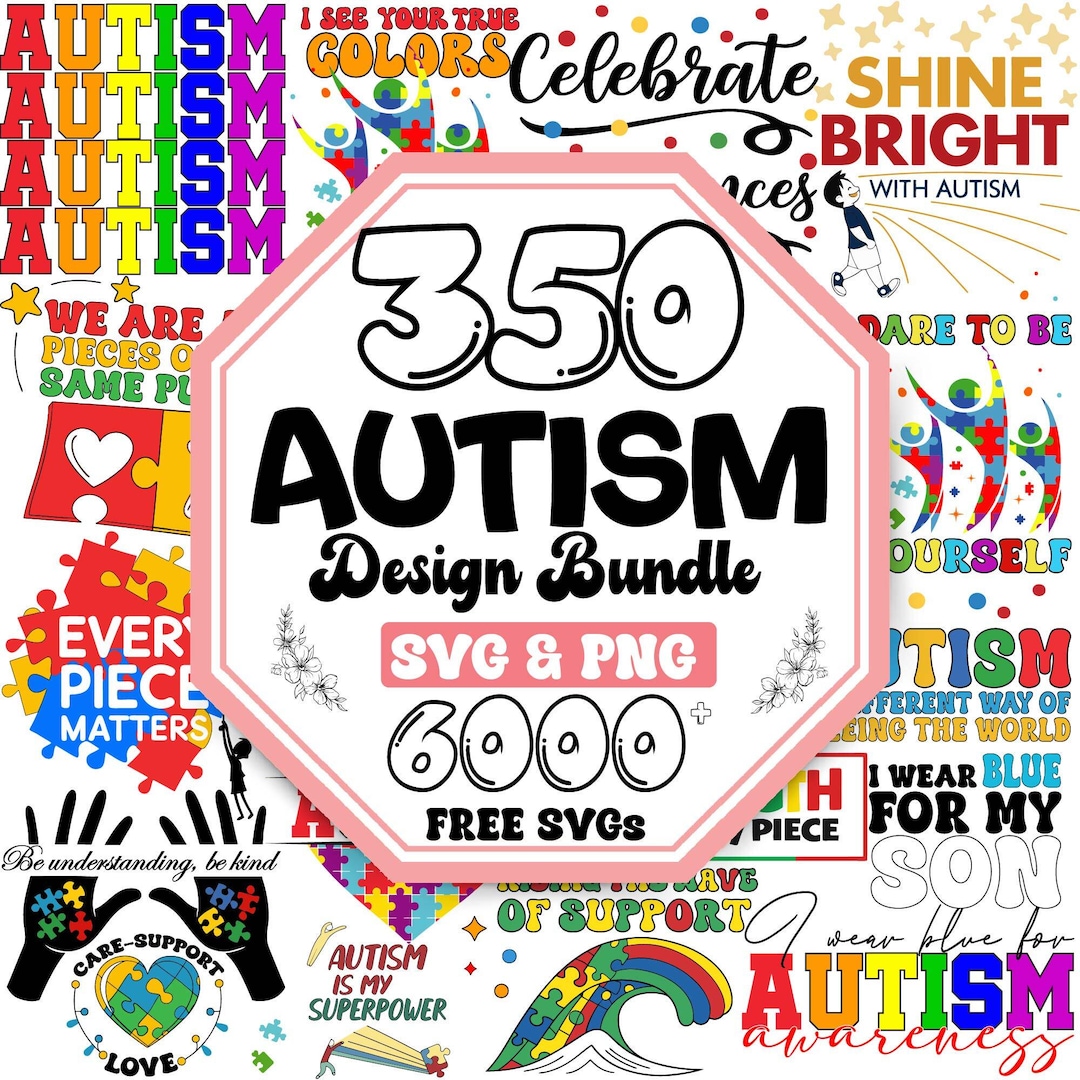 Autism Svg Bundle |motivational Svg |autism Awareness Svg |autism Png ...